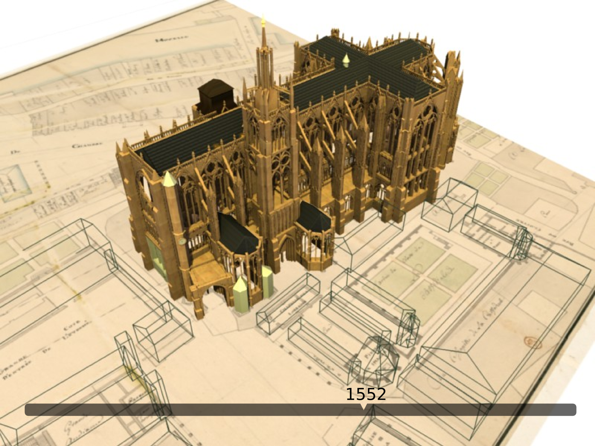 Cathédrale de Metz en 1552