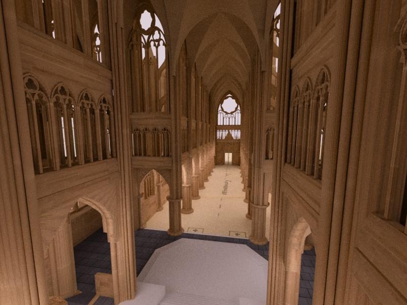 Cathédrale de Metz Nef 3D