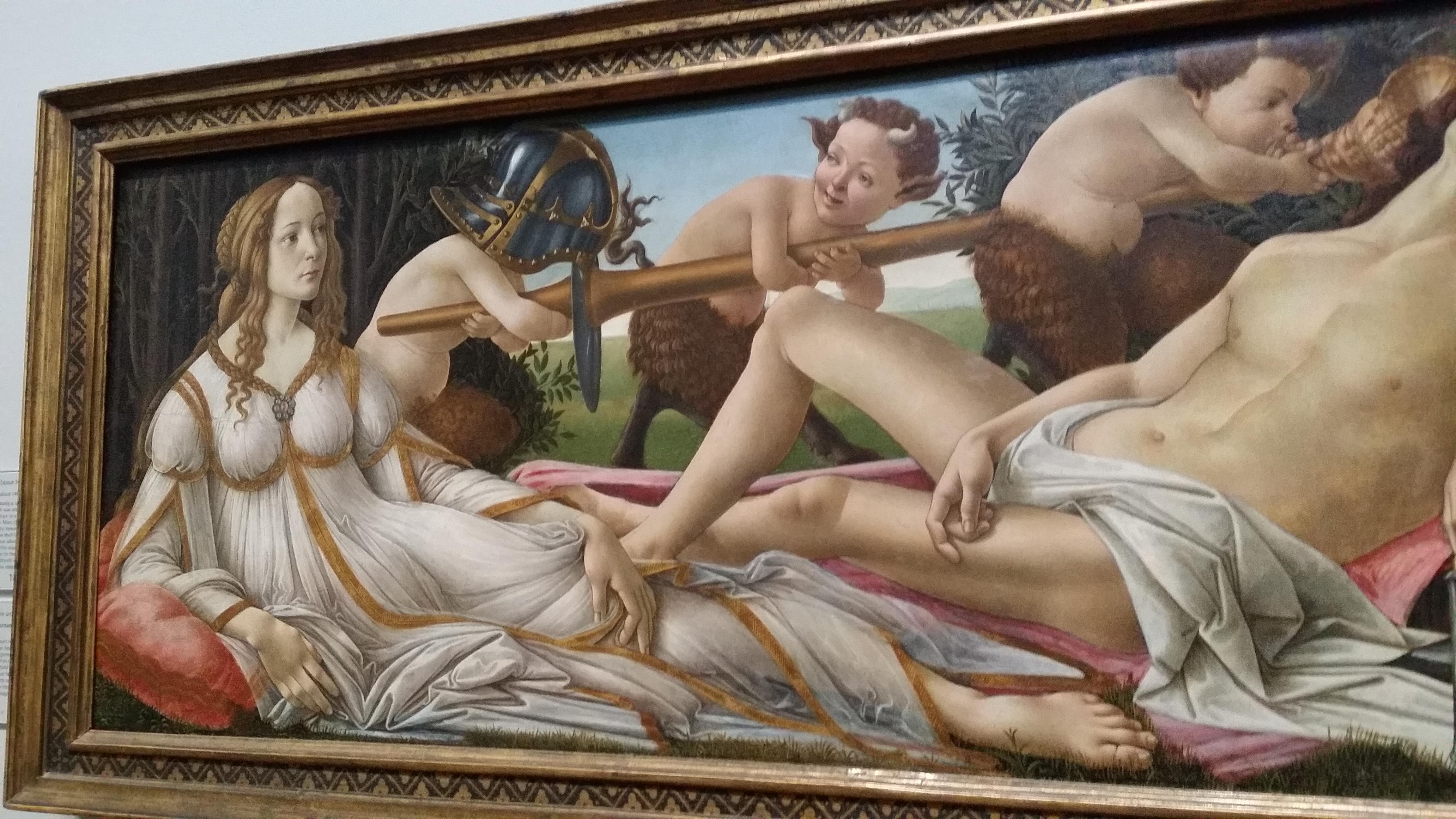 Extrait «Vénus et Mars» -  Boticelli - 1483. National Gallery, Londres