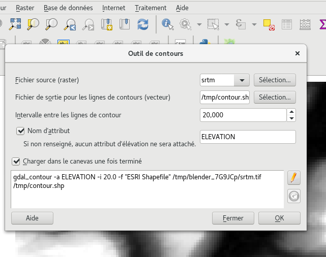 QGis: courbes de niveau