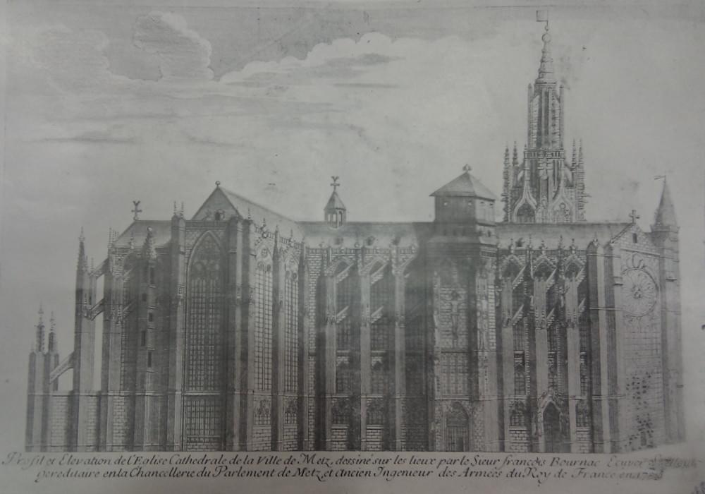 Vu de la Cathédrale de Metz - François Bournac, 1726