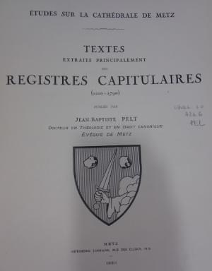 Registres capitulaires (1210-1790)